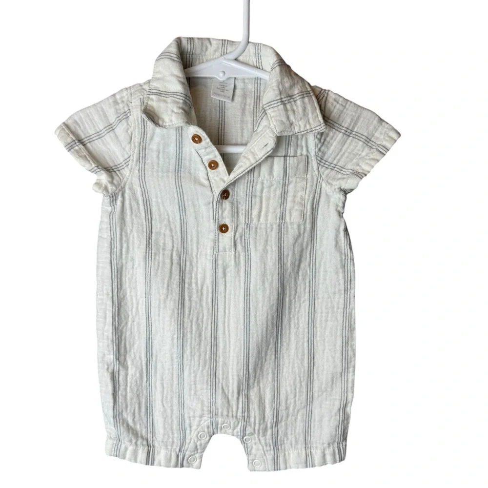 Nordstrom Cotton Gauze Romper 3M